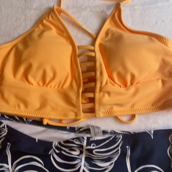 NWT Cupshe Yellow leaf High Waisted Bikini Sz S - Picture 4 of 10